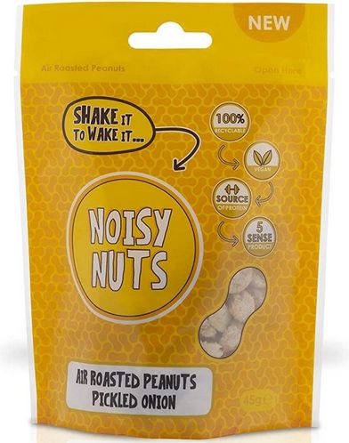 Noisy Nuts Air Roasted Peanuts Pickled Onion 45g RRP 2 CLEARANCE XL 99p